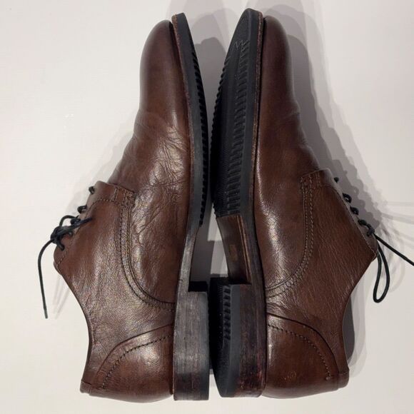FRYE Corey Men’s Dark Brown Leather Plain Toe Oxford Shoes Size 11M